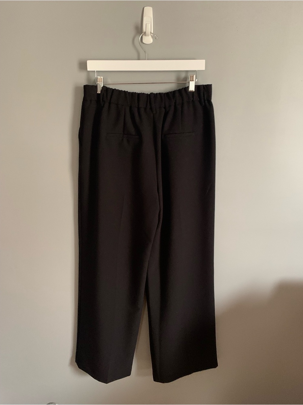 Nine West Black Wide-Leg Elastic-Waist Pants